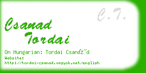 csanad tordai business card